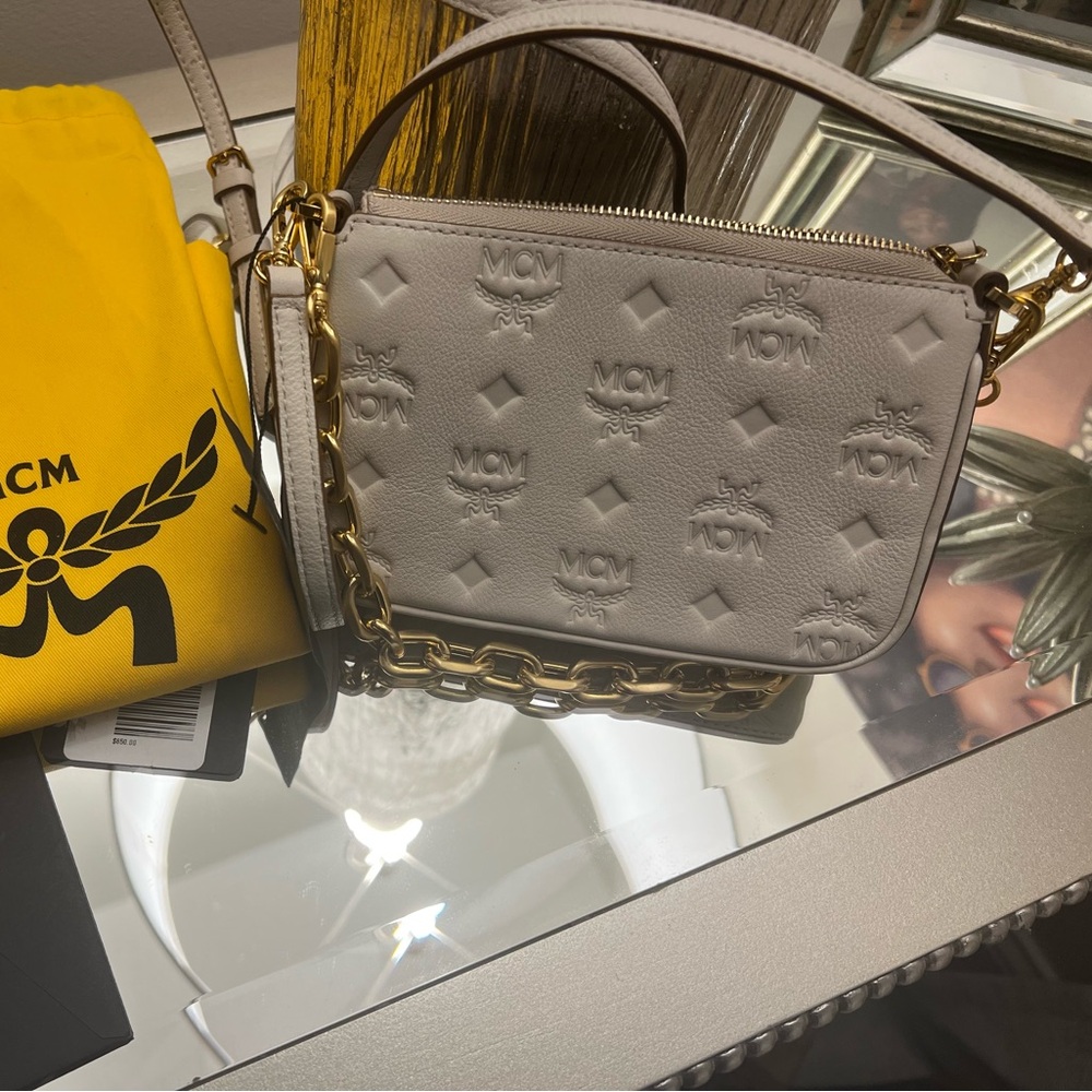Brand New MCM leather mini crossbody